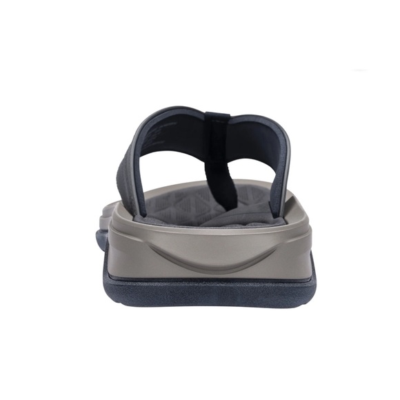 George Premium Comfort Casual Thong Sandals in Gray and Navy - Picture 3 of 6